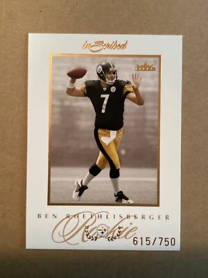 2004 Fleer Inscribed #82 Ben Roethlisberger RC Pittsburgh Steelers /750  - Image 1 of 2