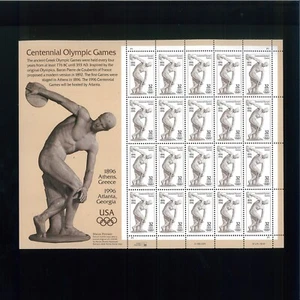 United States 32¢ Olympic Games Discobolus Postage Stamp #3087 MNH Full Sheet - Picture 1 of 1