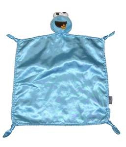 Sesame Street Cookie Monster Hallmark Baby Blanket Security Lovey Knotted Corner - Picture 1 of 2