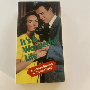 It's A Wonderful Life James Stewart & Donna Reed (VHS, 1987) Black/White SEALED! - Picture 1 of 3