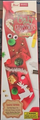 Hágalo usted mismo Haz tu propio kit de corbata roja de Navidad fea Noel colección navideña Foto 1 de 2