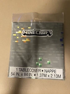 Minecraft Plastic TableCover~ Birthday Party Supply Decoration 84" x 54" 1ct - Picture 1 of 4