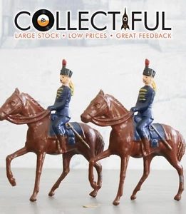 JOHILLCO - VINTAGE LEAD FIGURES X2 - BRITISH CAVALRY HUSSAR - MOUNTED 🔥1080 - Picture 1 of 4