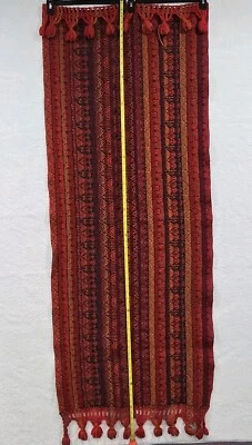 Textile Hernandez Red Central American Handwoven Cotton Table Runner Colorful - Image 1 of 4