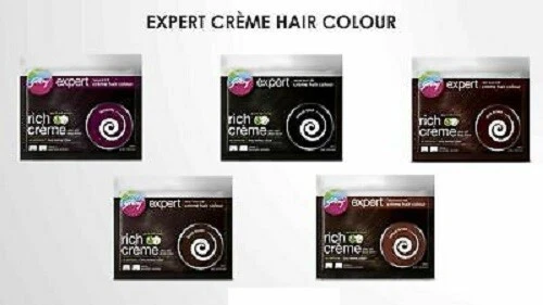 Godrej Expert Rich Creme Hair Colour Brown Black Burgundy Garnier Aloe Dye 20+20
