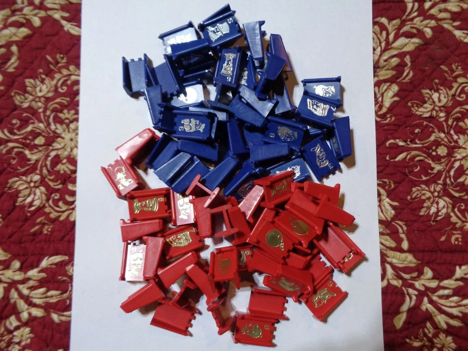 VINITAGE STRATEGO GAME REPLACEMENT PIECES (40 RED & 39 BLUE) - Image 1 of 1
