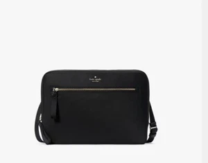 KATE SPADE NY Chelsea nylon laptop sleeve with strap bag - Black Fits 13" laptop - Picture 1 of 12