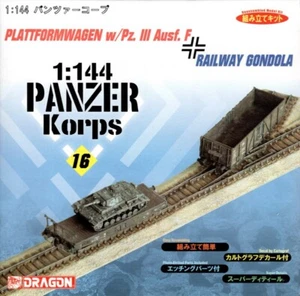 Panzer Korps 16 - Platform Wagon w/Pz III Ausf F & Gondola Typ Ommr - Picture 1 of 4