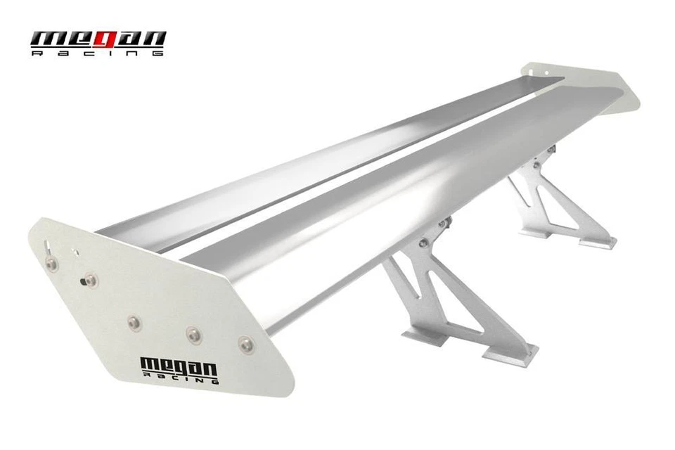 MEGAN RACING UNIVERSAL GT TYPE ALUMINUM SPOILER WING SILVER 56"W X 10"H Foto 1 de 1