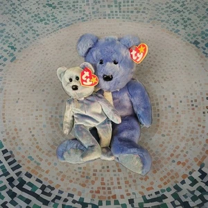 (Set of 2) Ty Beanie Baby & Buddy - Clubby II - Teddy (BBOC Exclusive) - Picture 1 of 2