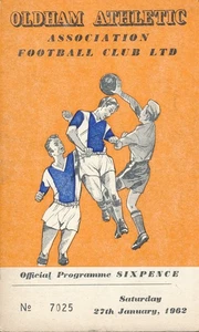 Oldham Athletic gegen Liverpool (FA Cup) 1961/1962 - Fußballprogramm - Bild 1 von 1