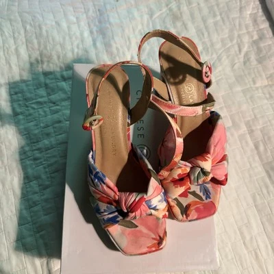 Китайская прачечная Gwinn цветочный блок каблуки платформе женщин мульти платье сандалии 6 - Изображение 1 из 3