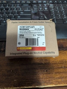 SQUARE D HOMELINE HOM120PCAFI HOM120PCAFIC 20A AFCI PLUG ON NEUTRAL - Picture 1 of 3