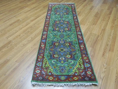 Bohemian Rug, Oushak Turkish Ushak Rug,Contemporary Design Rug 2.5x8 Ft - Image 1 of 4