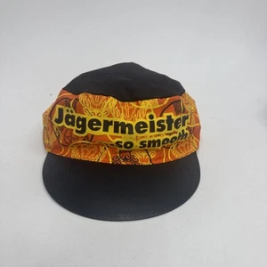 Vtg Jagermeister 90s So Smooth Black Stretch Fit Painters Hat Cap NOS - Picture 1 of 3