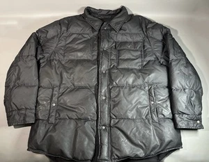 Vintage Polo Ralph Lauren Men's L Black Duck Down Puffer Jacket Snap RUNS BIG !! - Picture 1 of 16