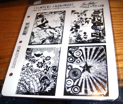 NUEVO Juego de sellos de goma anónimos estampadores tim holtz # cms 055 paleta ecléctica Foto 1 de 2