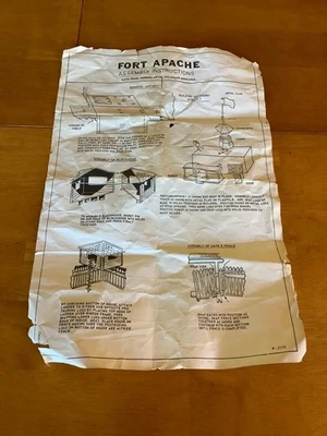 ORIGINAL MARX SEARS FORT APACHE ISTRUCTION SHEET P-2110 2 SIDED #3684 - Image 1 of 4