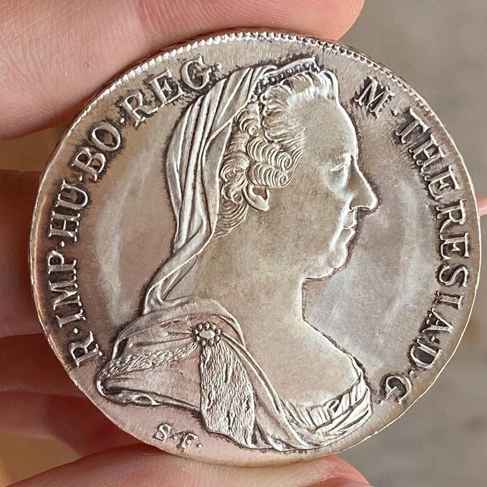 TALLERO 1780 MARIA TERESA AUSTRIA FIOR DI CONIO ARGENTO ECCEZIONALE LUSTRO - Immagine 1 di 3