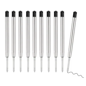 10 Pezzi Ricariche per Penna a Sfera Sostituibili, Ricarica Inchiostro Nero, Ricarica Media 1mm... - Foto 1 di 3