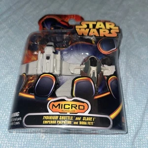 Star Wars Micro Vehicles Tydirium Shuttle & Slave I Toy Figure Set Loose Figures - Picture 1 of 6