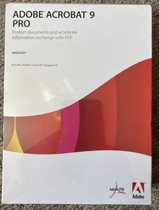 Adobe Acrobat 9 Pro Windows Live Cycle Designer ES New Sealed Box 2008 - Photo 1/7