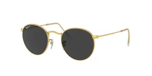 RAY BAN | NEW | ROUND LARGE | 3447 919648 | GOLD | GREY - Picture 1 of 4