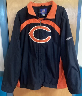 Vintage NFL Reebok Chicago Bears Winter Stadium Jacket Mens 2XL XXL Lined Pocket - Image 1 of 4