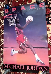 Vintage Michael Jordan SPACE The Final Frontier Poster 1990 NBA 24" x 35" - Picture 1 of 7