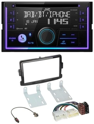JVC MP3 USB 2DIN DAB Bluetooth CD Autoradio für Dacia Sandero Renault Traffic Op - Bild 1 von 4