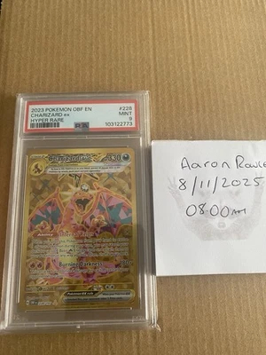Charizard EX 228/197 SV3 Obsidian Flames Gold Hyper Rare Pokemon 2023 PSA 9 Mint - Image 1 of 4