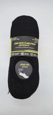 Skechers Sport Para Hombre 8 Pares Calcetines Cómodos Ped, Blanco/Negro, Se Ajusta a Talla de Zapato: 8-12 Foto 1 de 4