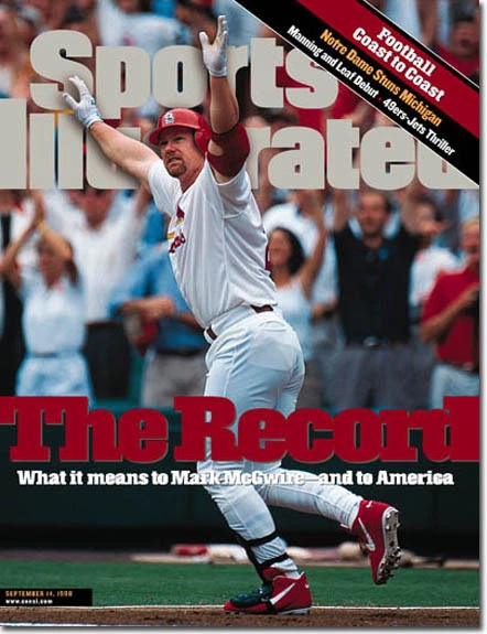 September 14, 1998 Mark McGwire St. Louis Cardinals SPORTS ILLUSTRATED NO LABEL  - Image 1 of 1