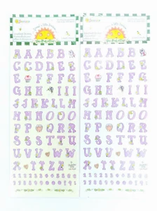 Vintage Sandylion Scrapbook Stickers ABC Purple Tina Ledbetter 2Pk Lot NOS  - Picture 1 of 2