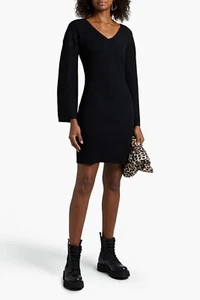 495 $ Naadam Collection geripptes Minikleid Wolle Kaschmir Twist-Back Größe Small - Bild 1 von 10