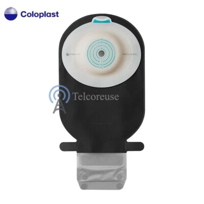 COLOPLAST 18985 SenSura Mio Deep Convex Ostomy Pouch 1 Piece New Black Cut-Fit Foto 1 de 4
