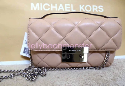 MICHAEL KORS Sloan Acolchado Cuero Mensajero Solapa Bolso Rubor S NUEVA ETIQUETA Foto 1 de 4