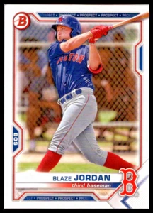 2021 BOWMAN DRAFT #BD182 BLAZE JORDAN BOSTON RED SOX - Picture 1 of 2