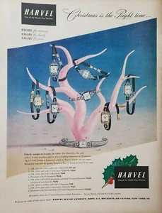 Relojes Harvel de colección 1948 anuncio impreso efímero decoración artística de pared - Imagen 1 de 1