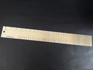 Guitar Neck Fret Scale Template, 25″ & 25.5″ - Picture 1 of 3