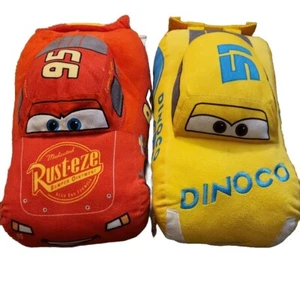 2 Cars Lightning Mcqueen & Cruz Disney Pixar Pillow Buddy 17" Plush Fast Ship - Picture 1 of 4