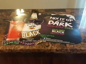 Malibu Rum 70 Proof  Black New Apprx 21 1/2" × 17 3/4" Cardboard Sign.  - Picture 1 of 10