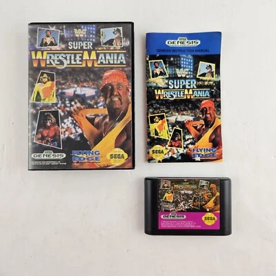 WWF Super WrestleMania Sega Genesis Boxed With Manual Flying Edge 1992 - Image 1 of 4