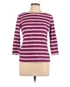 Talbots Women's Size Large Pink Striped The Talbots Tee T Shirt - Picture 1 of 2