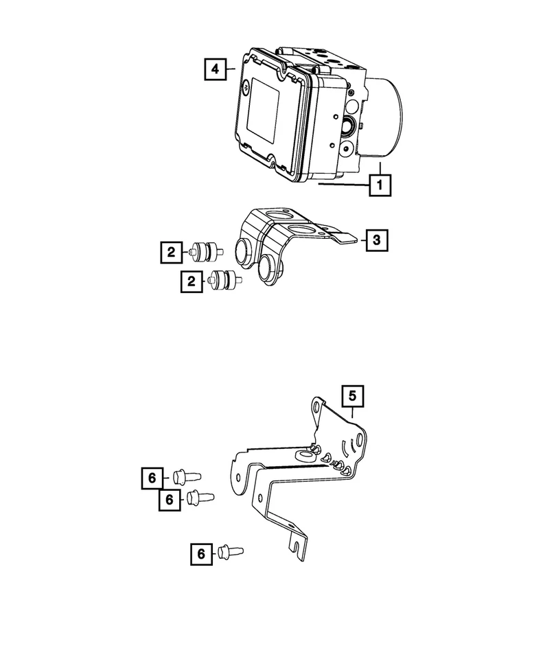 Módulo de sistema de frenos antibloqueo delantero genuino Mopar 2016 Chrysler 200 68270560AA Foto 1 de 1