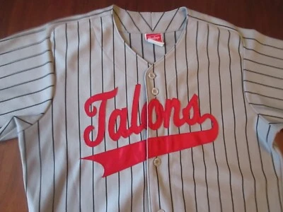 Бейсбольная футболка Rawlings TALONS NO5 размер средний серый с черными полосками СШИТАЯ - Изображение 1 из 4