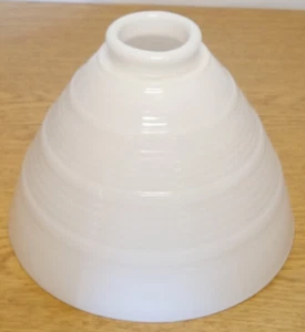 Vintage White Milk Glass Lamp Shade Waffle Pattern 8" across - Picture 1 of 5