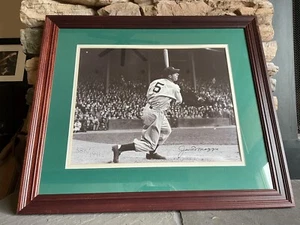 Joe DiMaggio Large Signed /Numbered Photo Framed & Matted (Scoreboard COA) 23X27 - Picture 1 of 10