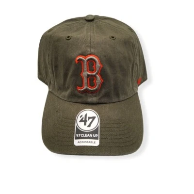 '47 Boston Red Sox Clean Up Ballpark Sandalwood Adjustable Strap Hat Cap - Image 1 of 4