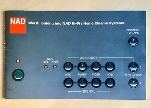 NAD (Neue akustische Dimension) Hi-Fi/Heimkino Werbung/Spezifikationsbroschüre